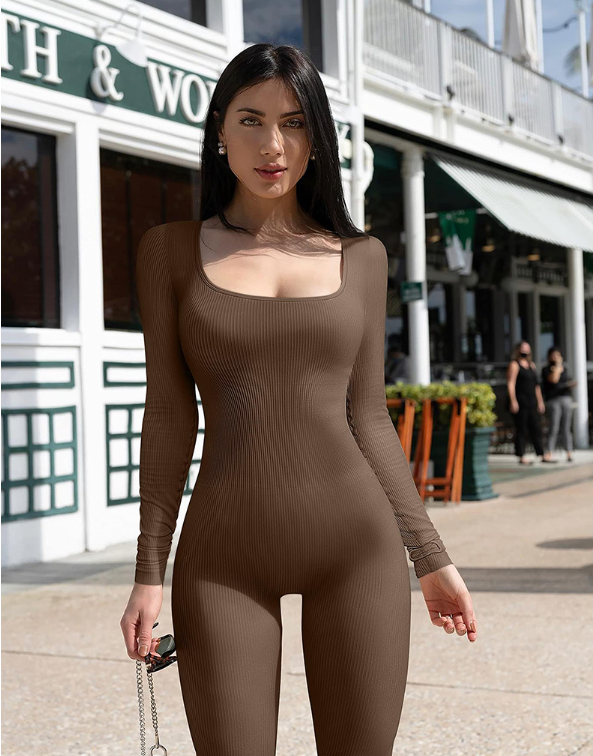 Seamless Jumpsuit Long Sleeve Bodysuits