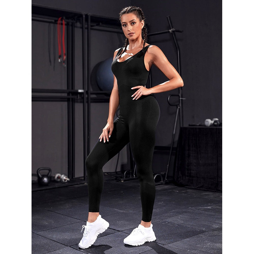 Cross Backless Yoga Jumpsuit